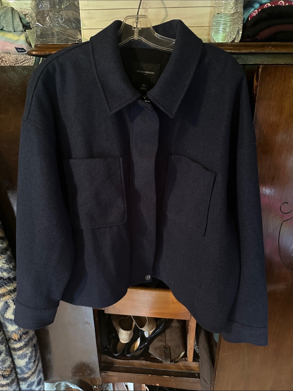 Banana Republic Navy Blue Wool Jacket